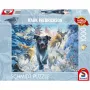 Mark Fredrickson: Hundeliebe – schwarzer Labrador im Schnee, Puzzle 1000 Teile