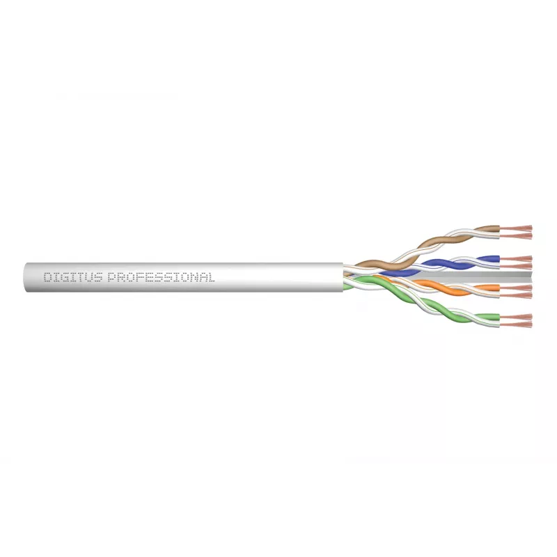 Netzwerkkabel Digitus CAT 6 U/UTP Twisted-Pair-Patchkabel, unkonfektioniert 100 m, grau