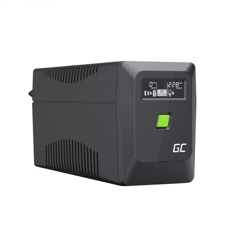 Green Cell PowerProof UPSLM360 650VA / 360W Line-Interactive-USV mit LCD, 12V 7Ah