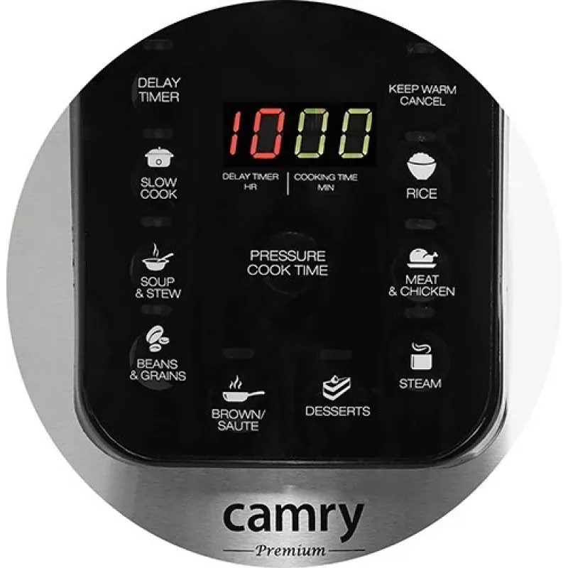 Camry CR 6409 Multikocher 6 L 1000 W Schwarz, Edelstahl