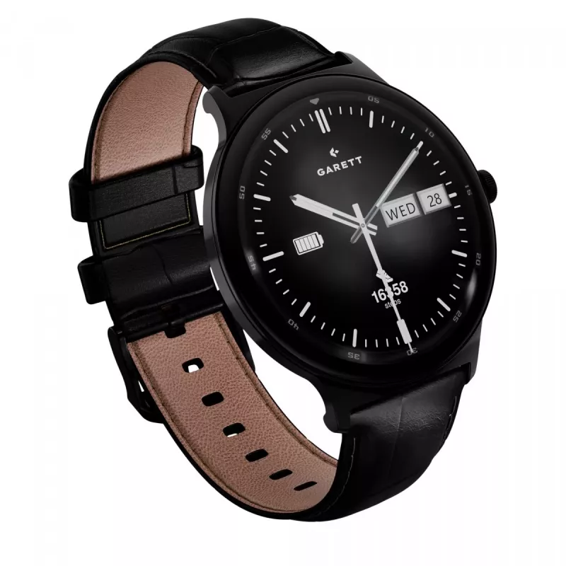 Smartwatch Garett Quantum – schwarz Edelstahl
