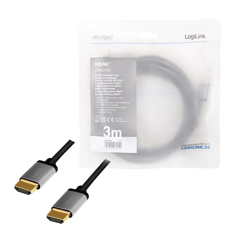 HDMI-Kabel LogiLink CHA0102 3m
