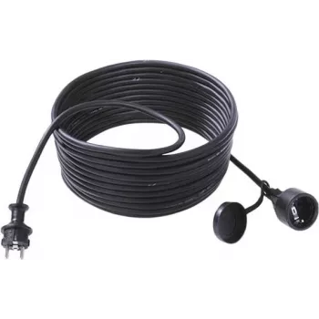 Stromverlängerungskabel Bachmann 343.171 – 10 m Kabel, 1 AC-Steckdose, schwarz