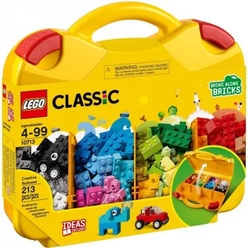 LEGO 10713 Classic Creative Koffer Aufbewahrungsbox für Spielzeug mit lustigen bunten Bausteinen Geschenk für Kinder ab 4 Jahren Jungen & Mädchen Einzel