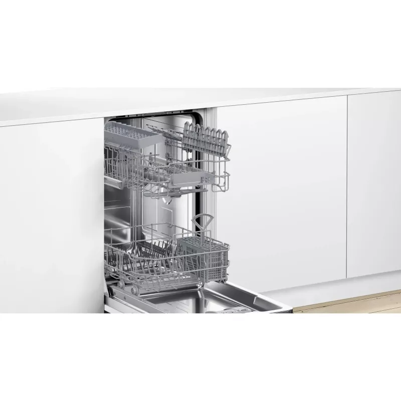 Geschirrspüler Bosch Serie 2 SPI2HKS42E halbintegriert Slimline 45 cm, 10 Maßgedecke, 5 Programme, Klasse E