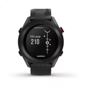 GPS-Golfuhr GARMIN Approach S12 Schwarz, 43 mm Gehäuse, Silikonarmband, 30 h GPS-Akku