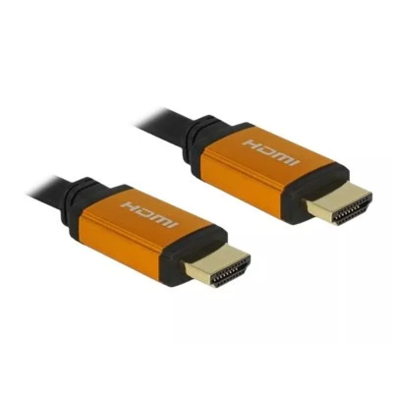 HDMI-Kabel DeLOCK 85727 1m Typ A Stecker auf Stecker Schwarz Gold