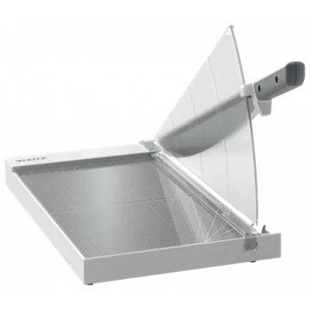 Leitz Präzisions-Büropapierschneider A4+, 15 Blatt, Manuelle Klemmung, Edelstahl, A4 Maxi, 80 g/m², Glas