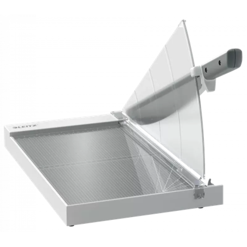 Leitz Präzisions-Büropapierschneider A4+, 15 Blatt, Manuelle Klemmung, Edelstahl, A4 Maxi, 80 g/m², Glas