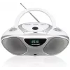 CD-Recorder BLAUPUNKT BB14WH — CD-Recorder mit MP3-Wiedergabe, USB, LCD, Uhr, 2x1 W Lautsprecher, Silber/Weiß