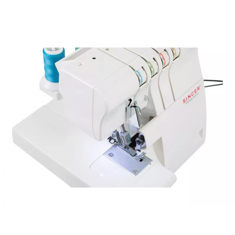 Overlock-Nähmaschine SINGER 14SH654 — Elektrisch, 4-Stufen-Knopfloch, Freiarm, 1300 Stichmuster, Weiß