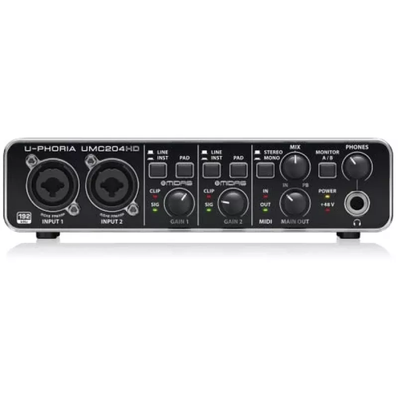 Behringer UMC204HD ergänzende Musikausrüstung