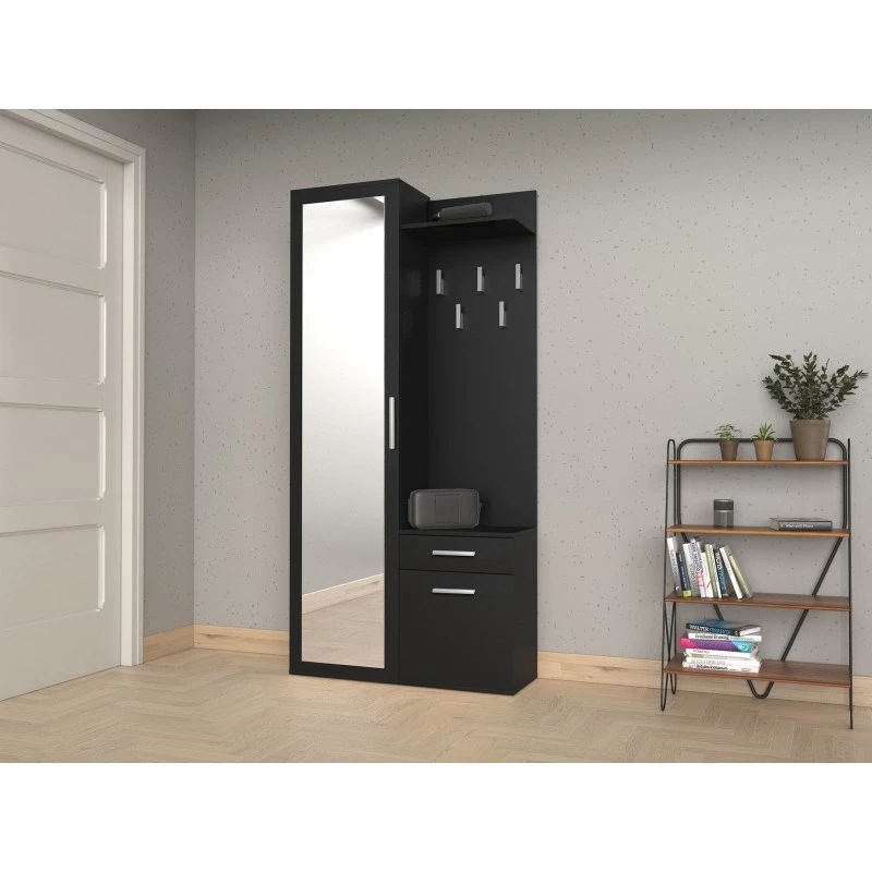 Topeshop GAR DUO CZERŃ entryway Schrank