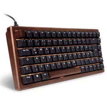 Sharkoon 100068081 Tastatur Home USB QWERTZ Deutsch Schwarz Holz 75%