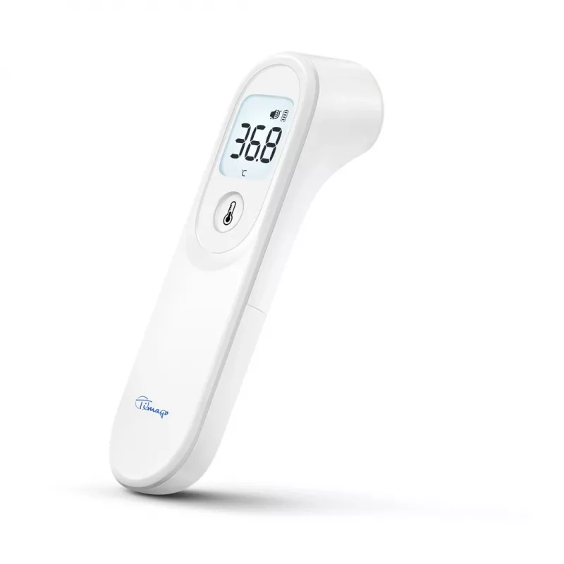 Berührungsloses Infrarot-Thermometer Yuwell YT-1 — Stirn, Bereich 32–43 °C, Genauigkeit ±0,3 °C, Tastensteuerung, Alarm, AAA-Batterien