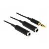 Audiokabel DeLOCK 65575 0,25 m 3,5 mm 2 x 3,5 mm Schwarz
