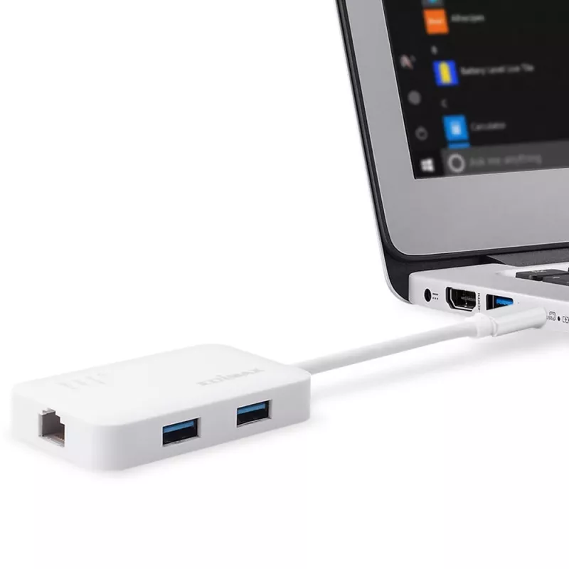 Edimax EU-4308 Laptop-Dock/Port-Replikator USB 3.2 Gen 1 (3.1 Gen 1) Typ-C Weiß