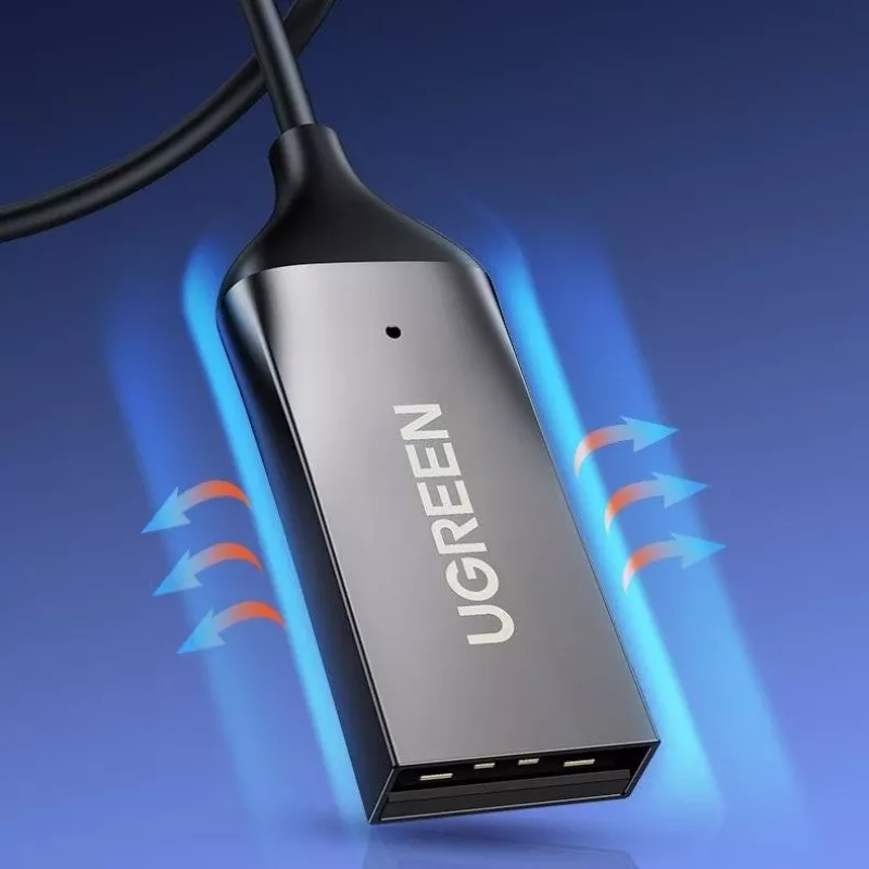 Audio-Empfänger UGREEN CM309 Bluetooth 5.0 USB mit 3,5 mm AUX-Klinke, schwarz, 20–20000 Hz