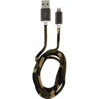LC-POWER Kabel USB-Lightning-1M-5 1m Woodland Camo, USB-A auf Lightning (LC-C-USB-LIGHTNING-1M-5)