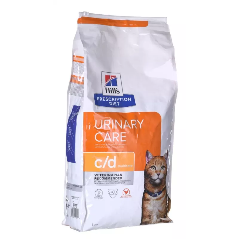 HILL'S PRESCRIPTION DIET Feline c/d Urinary Care Multicare Trockenfutter für Katzen Huhn 8 kg
