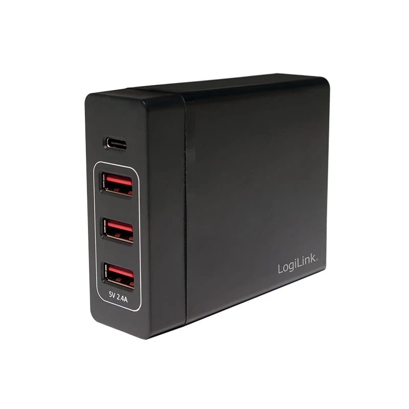 Indoor-Ladegerät LogiLink PA0122 Universal Schwarz USB