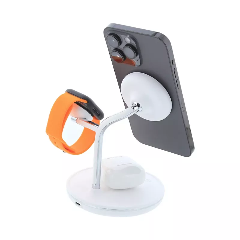 Kabelloser Tischlader Tellur TLL151391 3in1 MagSafe Schnellladung für Smartphone, Uhr und Ohrhörer