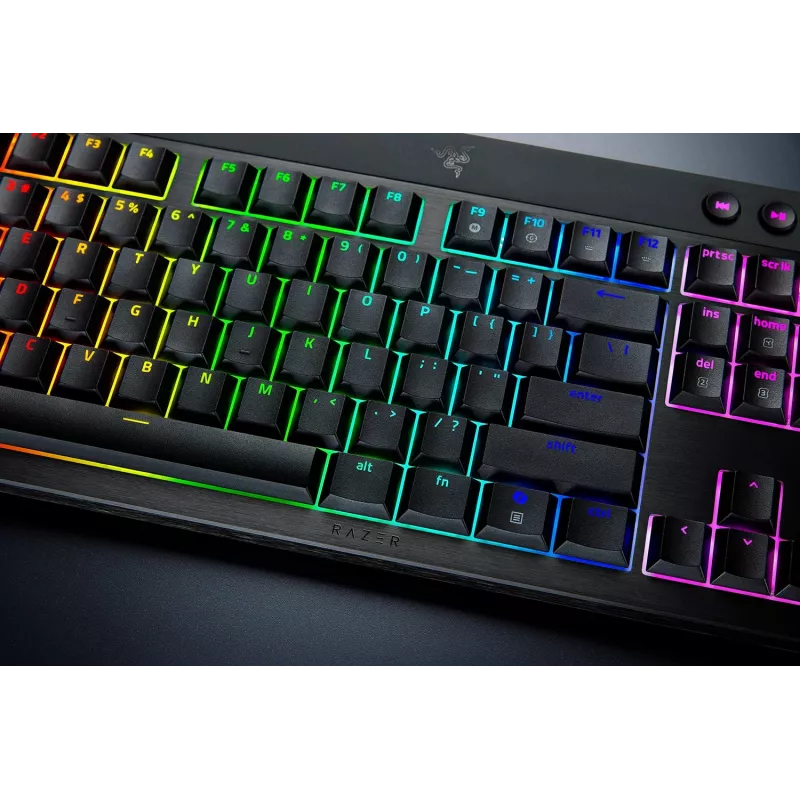 Gaming-Tastatur Razer SchwarzWidow V4 Low-profile Wireless — mechanische Low-Profile-Tasten, Bluetooth und 2,4 GHz
