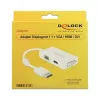 DELOCK Adapterkabel DisplayPort Stecker > 1 x VGA + 1 x HDMI + 1 x DVI 24+1 Weiß