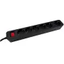 Power Extension M-Cab POW0027 3m 6 AC Outlets 16A Indoor Schwarz