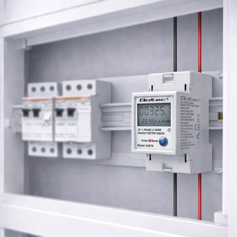 Energiezähler QOLTEC Einphasig DIN-Schiene 230V (MPN 50979)