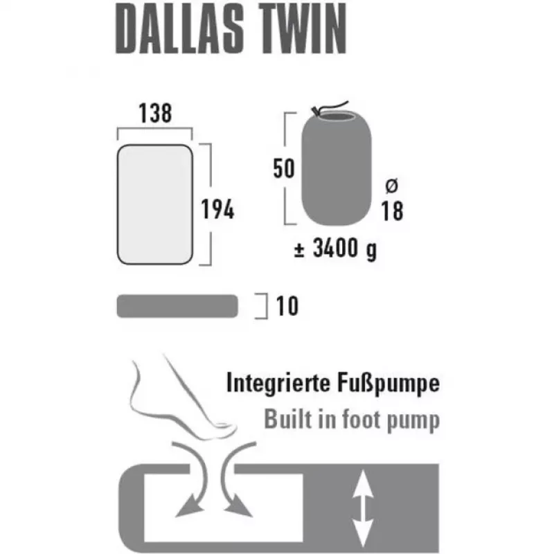 Camping-Luftmatratze Dallas Twin 41033 (citronella)