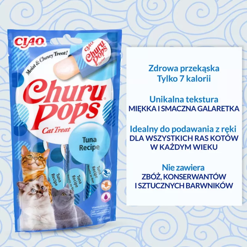 INABA Churu Pops Thunfisch - Katzenleckerli - 4x15 g