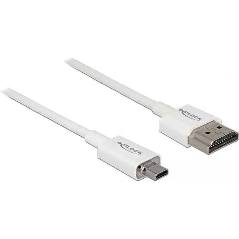 HDMI-Kabel DeLOCK 85148 0,5 m Typ A auf Typ D Weiß
