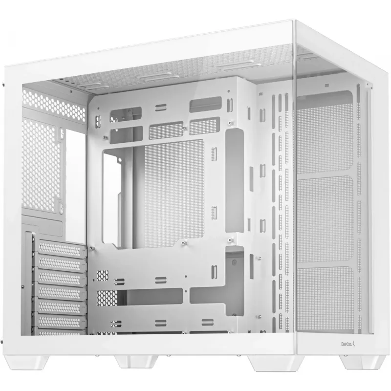 PC-Gehäuse DeepCool CG530 WH Midi Tower – ATX/Micro ATX/ITX, gehärtetes Glas, 2×3,5-Zoll- + 3×2,5-Zoll-Schächte, unterstützt GPUs bis 410 mm