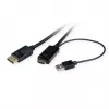 ROTRONIC-SECOMP Roline - Videokabel - HDMI, USB (nur Strom) männlich zu DisplayPort männlich - 1 m - abgeschirmt - Schwarz - unterstützt 4K 60 Hz (384