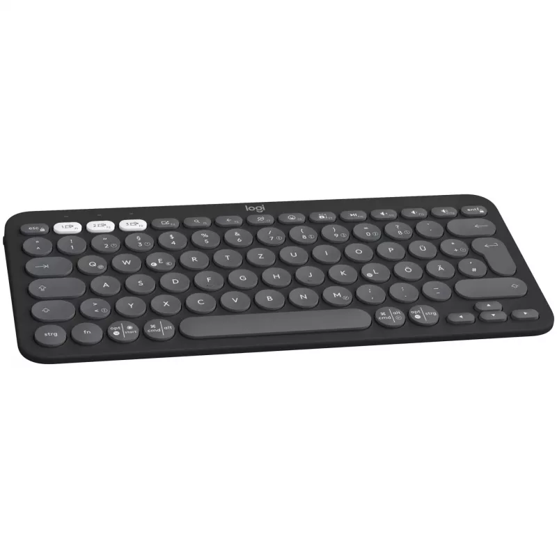 Logitech Pebble Keys 2 K380s - Tastatur - Kabellos - Bluetooth LE - QWERTZ - Deutsch - Tonal Graphite (920-011795)