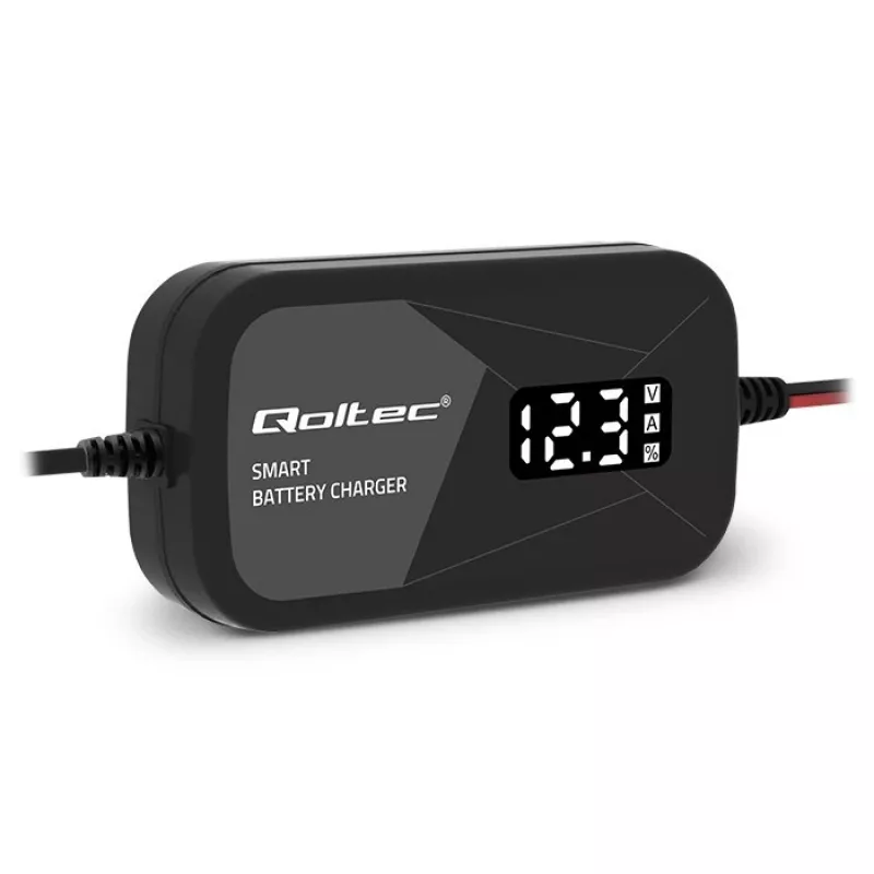 Batterieladegerät QOLTEC 52492 12V 2A mit Mikroprozessorsteuerung und Zellenregeneration