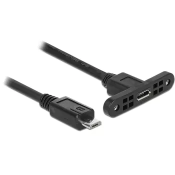 USB-Kabel DeLOCK 85245 USB 2.0 0,25 m Micro-USB B Schwarz