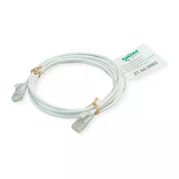ROLINE GREEN UTP Patchkabel Cat.6A (Klasse EA), LSOH, schlank, Blau, 0,15 m