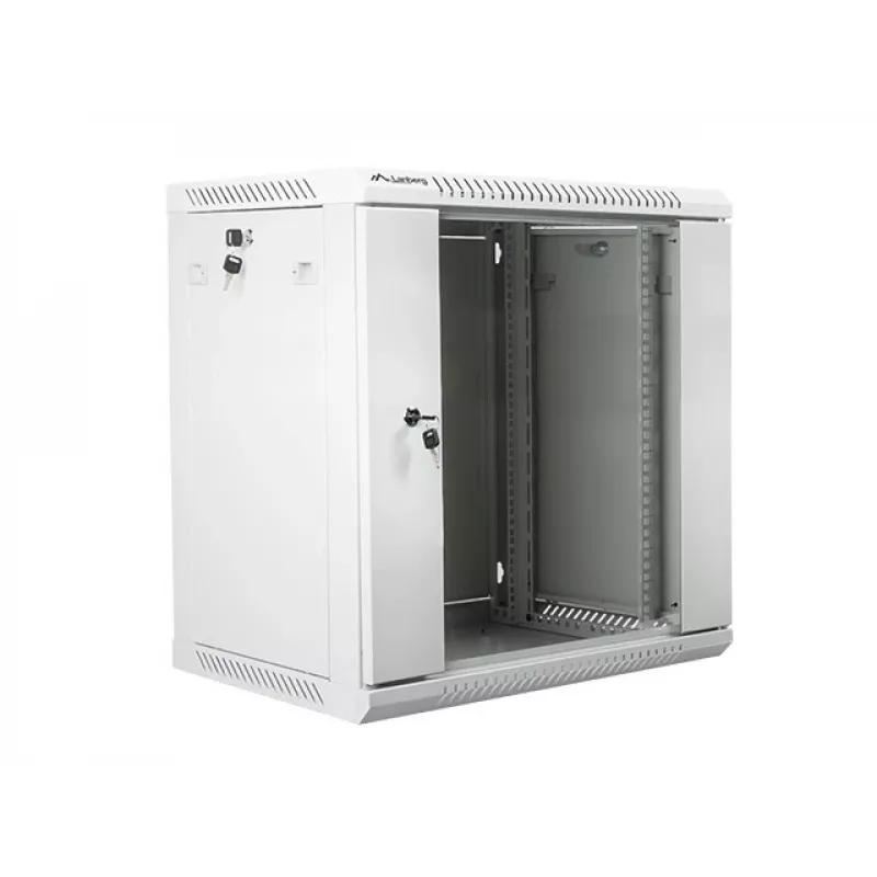 Wandmontierter Netzwerkschrank LANBERG WF01-6412-10S, 12U, 19 Zoll, 600×450×640 mm, IP20, 60 kg