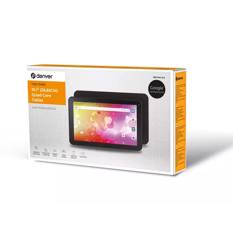 Tablet Denver TAQ-10463 10,1 Zoll Quad-Core 2 GB RAM 16 GB Speicher Android 10 GO