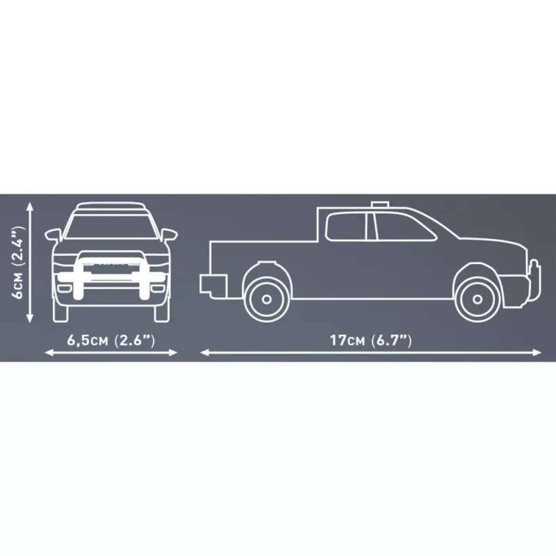 Konstruktionsspielzeug Cobi RAM 1500 Police 24608 2-in-1-Modell, Baustein-Set, umbaubar