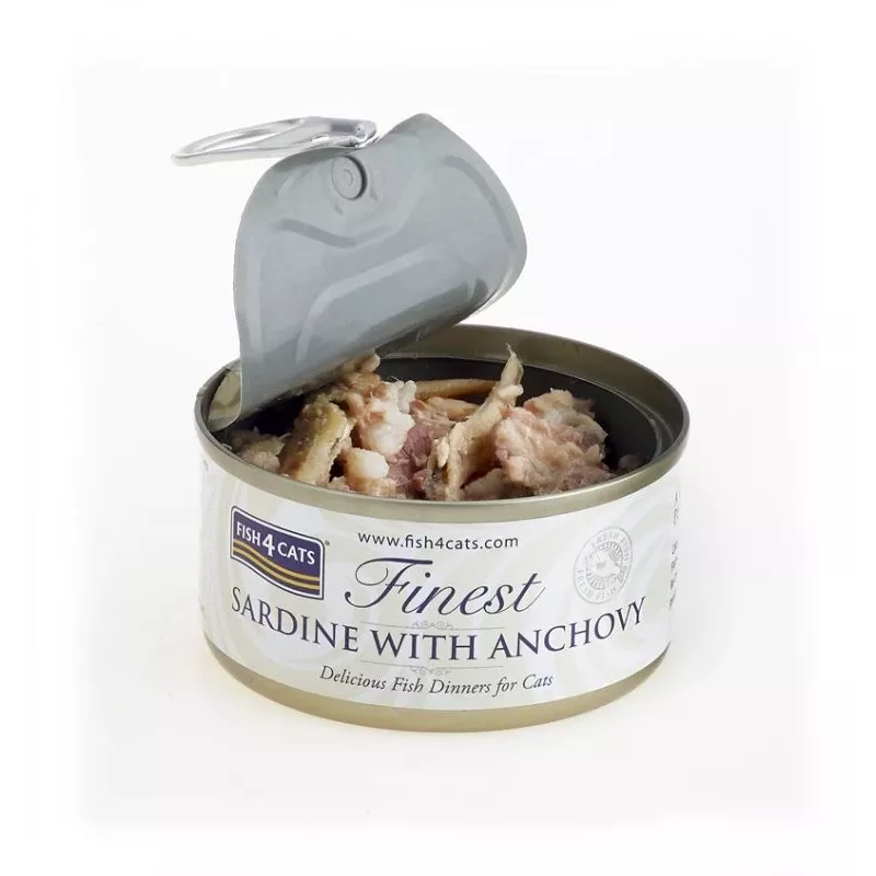 FISH4CATS Sardine mit Sardelle - Nassfutter für Katzen - 70g