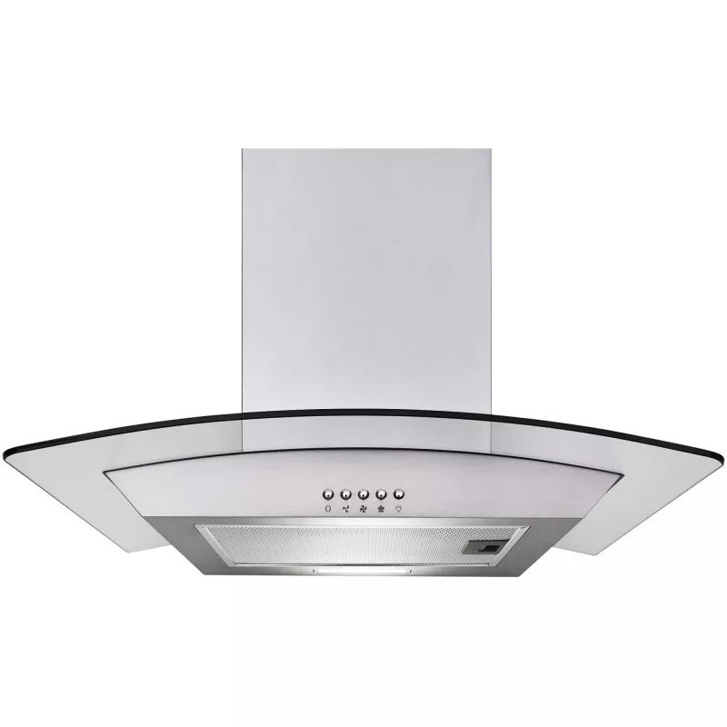 Wandhaube Respekta Nova – Edelstahl, Abluft 307 m³/h, 150 mm Anschluss, Tastensteuerung