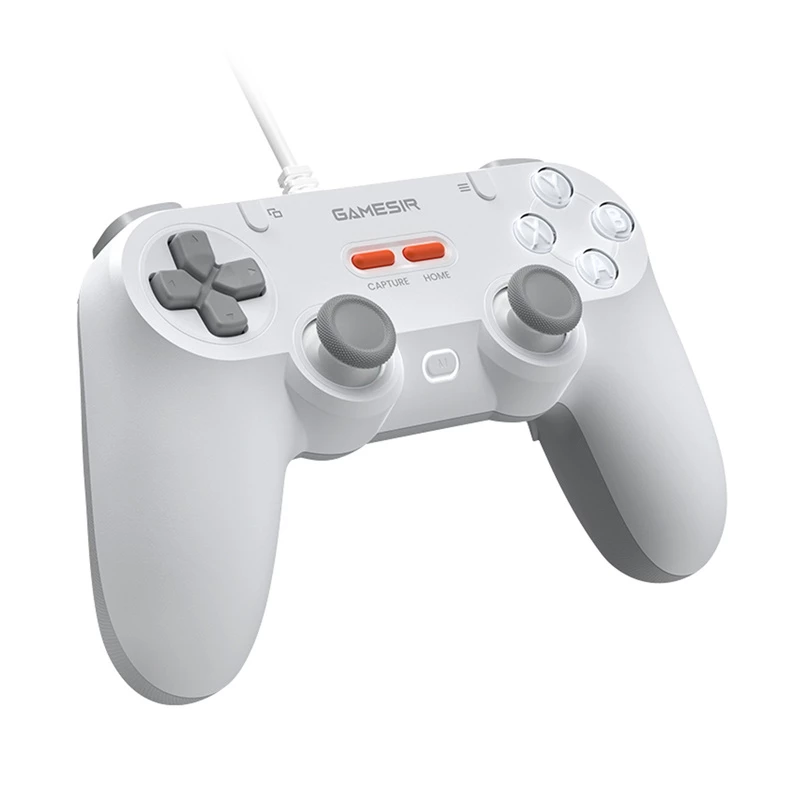 Kabelgebundener Gamecontroller GameSir T3 Lite WT Weiß – ergonomischer kabelgebundener Controller, kompatibel mit PC