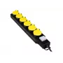 Power Extension LogiLink LPS256 1.5m 6 AC Outlets Outdoor Schwarz Gelb