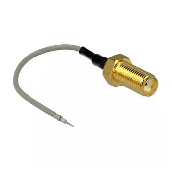Koaxialkabel DeLOCK 89600 94,8 m SMA offenes Ende verzinnt Gold Grau