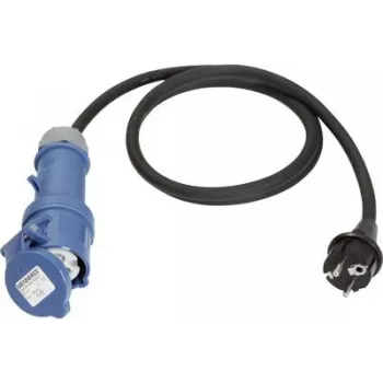 Stromkabel AS Schwabe 1,5 m H07RN-F 3G2,5 mit CEE 16A Kupplung und Schuko-Stecker 250V