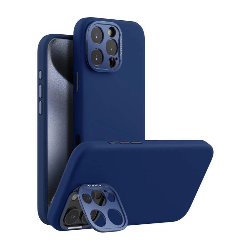 Magnetische Schutzhülle Nillkin LensWing für Apple iPhone 16 Pro Max — Blau, MagSafe-kompatibel, erhöhter Kamerarand