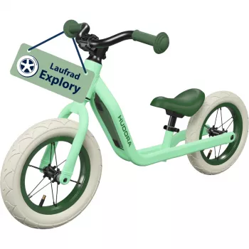 Balance bike HUDORA Explory 12 Zoll mint — Kinder-Laufrad, 12-Zoll-Räder, leichter Rahmen